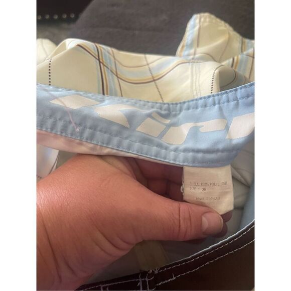 Kirra Mens Yellow Blue Plaid Surfer Board Short Size 36 - Picture 11 of 16